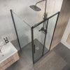 Душевой уголок Niagara Nova NG-34-9AGR-A90GR-34 90х90 стекло прозрачное профиль графит без поддона