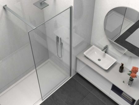 Душевая перегородка Vincea Walk in HS VSW-1HS800CLGM 80х200 стекло прозрачное профиль вороненая сталь