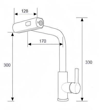 Смеситель для кухни BOCH MANN SOPHIA W BM10431 на раковину/на столешницу белый