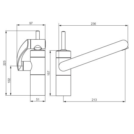 Смеситель Damixa Arc 290217264 на раковину никель