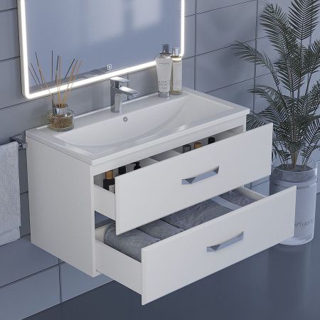 Тумба с раковиной Uperwood Foster 291020532 90х50 цвет белый