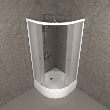 Душевой уголок Тритон Ультра Щ0000064625 80х80 стекло матовое профиль белый с поддоном