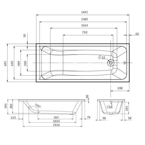 Каркас для ванны Am.Pm Gem W90A-150-070W-R - фото 3