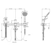 Смеситель Gessi Rilievo 59043#031 на борт ванны хром