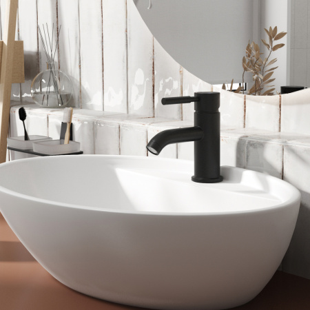 Смеситель WasserKRAFT Gollach 3300 3305 на раковину черный без термостата