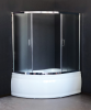 Душевая шторка на ванну Royal Bath ALPINE RB150ALP-C-CH 150х150 стекло рифленое профиль хром ориентация универсальная