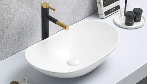 Раковина из фаянса Velvex 7811AMW 62х36 накладная цвет белый без отверстий под смеситель - фото 2