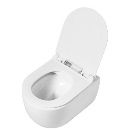 Унитаз подвесной Art&Max Bologna AM211CHR/AM211SC белый с сиденьем микролифт каскадный смыв