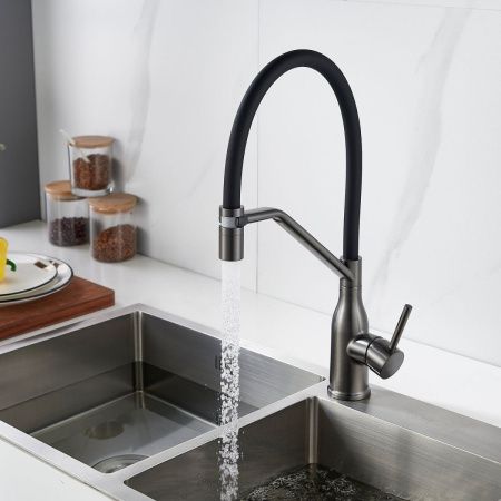 Смеситель для кухни Shevanik S343T-3 на мойку оружейная сталь