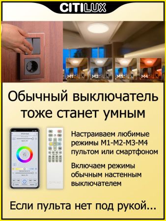 Люстра потолочная Citilux Альпина Смарт CL718A60G