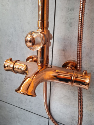 Душевая стойка AltroBagno Beatrice AltroBagnoBeatrice030423ROr настенная цвет розовое золото - фото 3