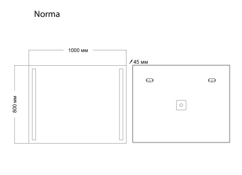 Зеркало в ванную Grossman Norma 1010080 100х80 - фото 4