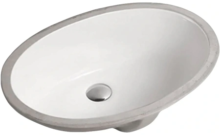 Раковина керамическая Gid Integrado 71154 60х40 встраиваемая цвет белый без отверстий под смеситель