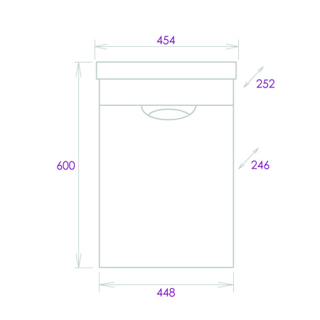 Тумба под раковину Onika Комо 104507 45х25х55 подвесная