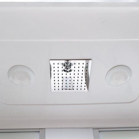 Душевой бокс AvaCan  EM4517LED 170х90 стекло с рисунком профиль хром