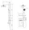 Душевая стойка Vincea Inspire VSFS-3I11GM настенная цвет вороненая сталь