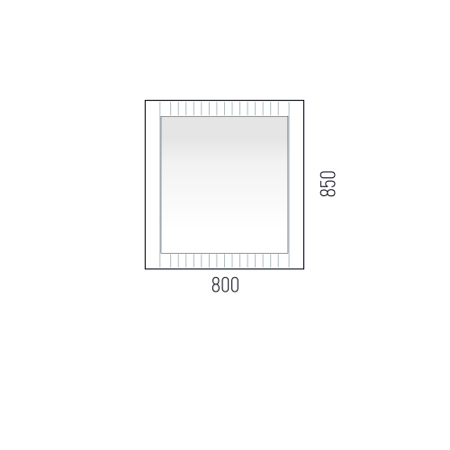 Зеркало в ванную Corozo Терра SD-00001327 80х85 цвет серый - фото 2