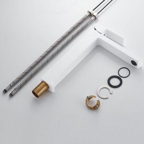 Смеситель Rose R1811C-1 на раковину белый - фото 4