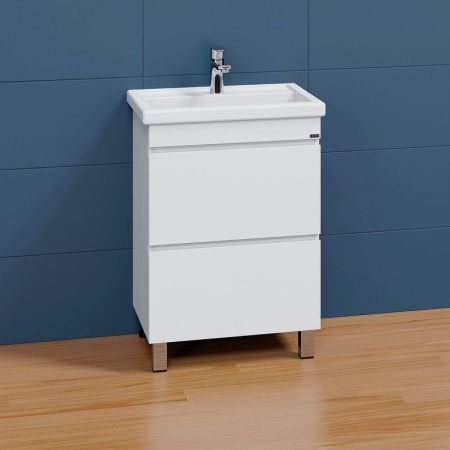 Тумба под раковину СанТа Марс 700291 60х40 напольная цвет белый