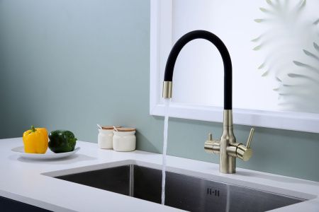Смеситель для кухни Paulmark SALIX Sa213419-BR на мойку бронза