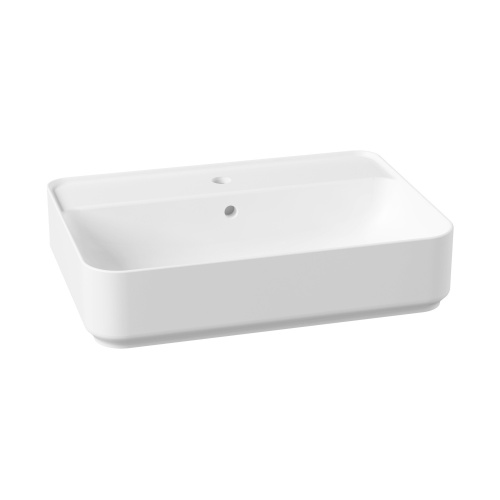 Раковина из сантехнического фарфора Lavinia Boho Bathroom Sink Slim 33311008 60х43 накладная цвет белый глянцевый 1 отверстие под смеситель - фото 3