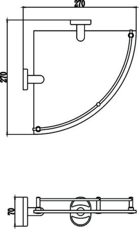 Полка в ванную комнату Savol S-007073