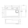 Кухонная мойка Melana ProfLine D6846B+6 графит 70х45 цвет серый поверхность матовая