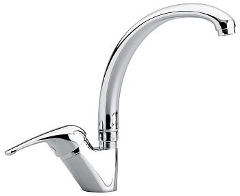 Смеситель для кухни Emmevi Ambra 9087/BO на столешницу белый/золото