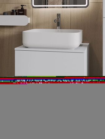 Тумба с раковиной Orange Line Li-60TuwMDF+B05-500W 60х50 подвесная цвет белый