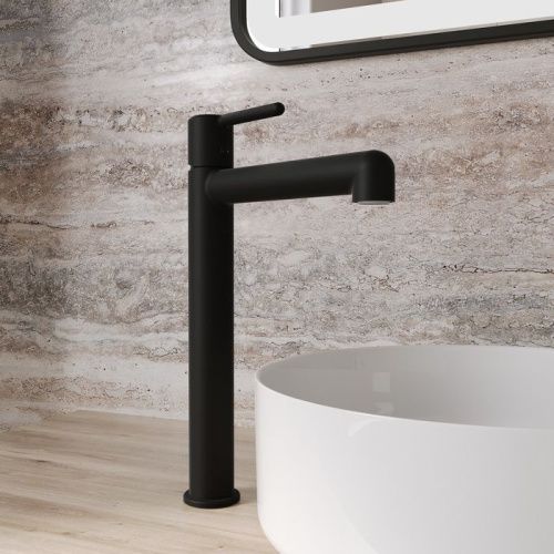 Смеситель IDDIS Aiger AIGBL01i01 на столешницу черный матовый - фото 2