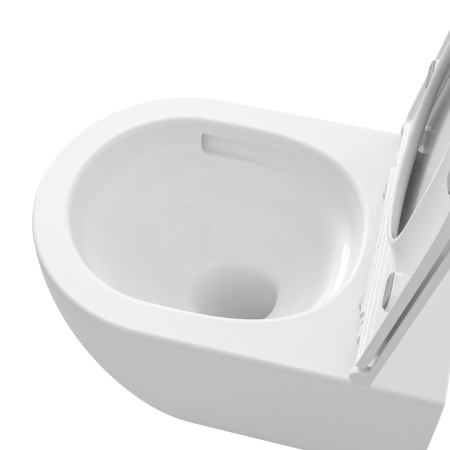 Унитаз подвесной Grossman Торнадо GR-4415SQ белый с сиденьем микролифт безободковый смыв торнадо