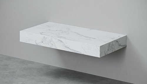 Столешница Velvex UNIT st.UNI.100-630 100х50х11 подвесная цвет белый мрамор - фото 2