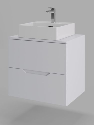 Тумба с раковиной Orange Line Li-60TuwMDF+B04-405W 60х50 подвесная цвет белый