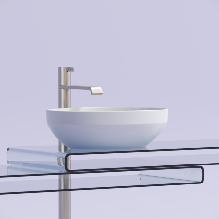 Раковина из сантехнического фарфора Ceramica Nova ELEMENT CN6056 50х36 накладная цвет белый без отверстий под смеситель