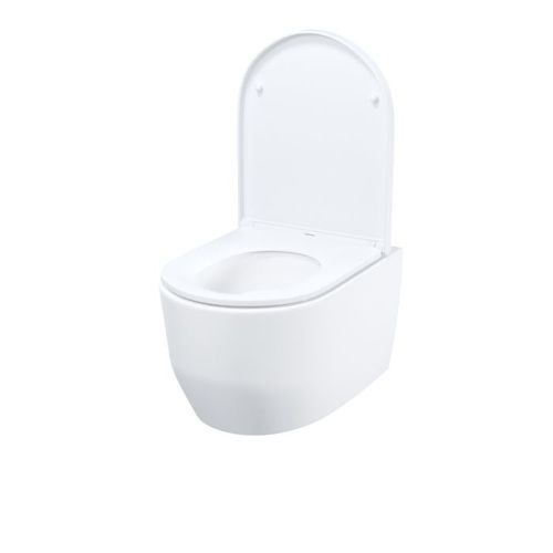 Унитаз подвесной IDDIS Aiger AIGRDSEi25 белый с сиденьем микролифт безободковый смыв торнадо - фото 2