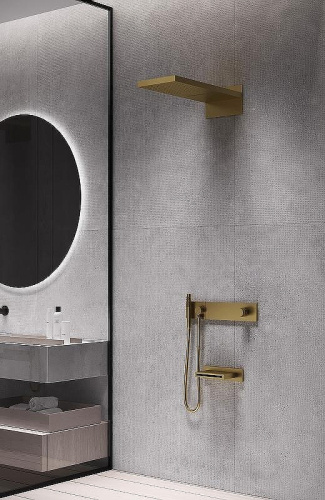 Душевая система Boheme Zodiac 132-2-G встраиваемая цвет золото - фото 2