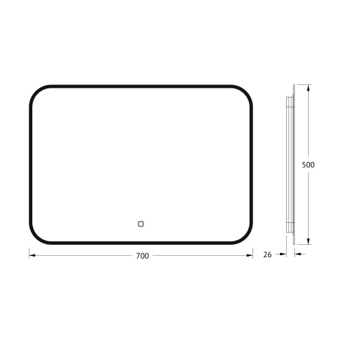 Зеркало в ванную Defesto AURA DF 2964SH 70х50 - фото 2