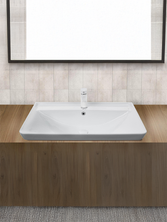 Раковина из сантехнического фаянса WeltWasser WW SK 10000004637 50 см встраиваемая цвет белый 1 отверстие под смеситель