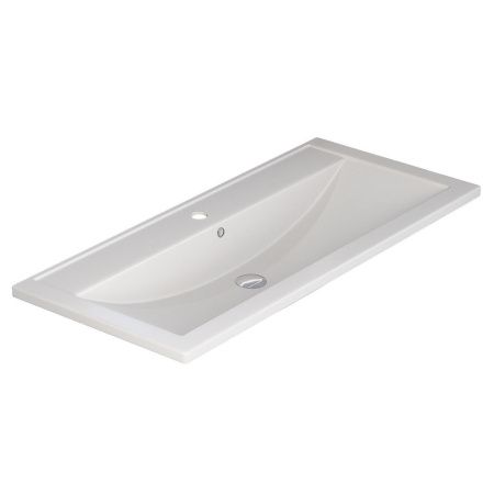 Раковина из искусственного камня Uperwood Foster Quartz 291030044 100х50 полувстраиваемая цвет белый