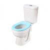 Унитаз-компакт напольный с бачком Santek Каспер 1WH501846 белый/голубой с сиденьем каскадный смыв