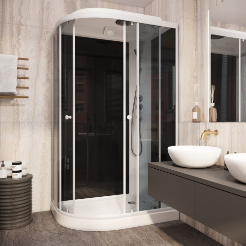 Душевая кабина Parly Classic EC1231R 120х80 асимметричная с крышей - фото 2