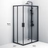 Душевой уголок Am.Pm Gem S W93G-404-120280-BT 120х80 стекло прозрачное профиль черный без поддона