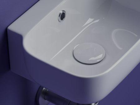 Раковина из сантехнического фарфора Ceramica Nova ELEMENT CN6074L 40х20 подвесная цвет белый 1 отверстие под смеситель