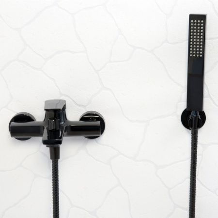 Смеситель для ванны Wasserkraft Glan 6600 6601 настенный черный