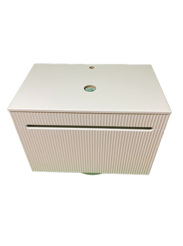 Тумба под раковину Sintesi STL.W7815 80х55х50 подвесная цвет белый - фото 3