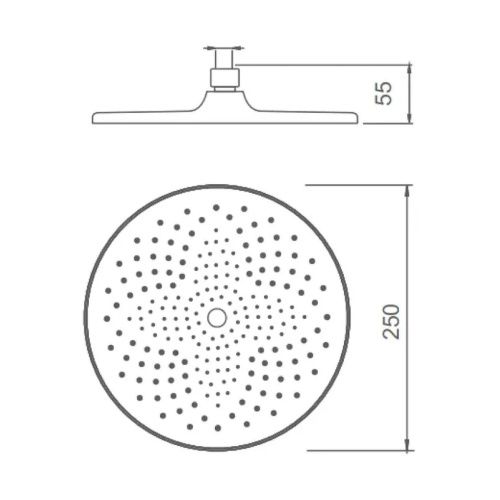 Верхний душ Splenka S451 S451.51 хром - фото 3