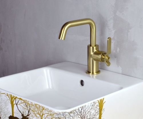 Смеситель Bronze de Luxe 1760'S 1178CG на раковину золото - фото 5