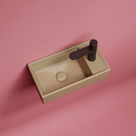 Раковина из сантехнического фарфора Ceramica Nova ELEMENT CN6051LMC 40х20 подвесная цвет коричневый 1 отверстие под смеситель