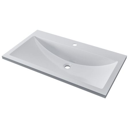 Раковина из искусственного камня Uperwood Self 4538341002 80х50 полувстраиваемая цвет белый