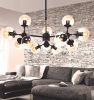 Люстра на штанге Lumina Deco Zodiak (Зодиак) LDP 160-12 BK+TEA